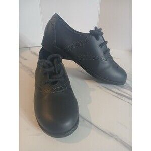 Smart Fit Navy Faux Leather Dress Shoes Child's 2.5 Slip Resistant Classic